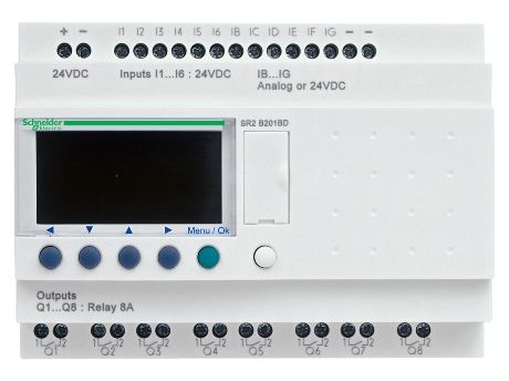 schneider electric Ohjelmoitava rele zelio sr2b201fu sr 20 i-o 100 240vac