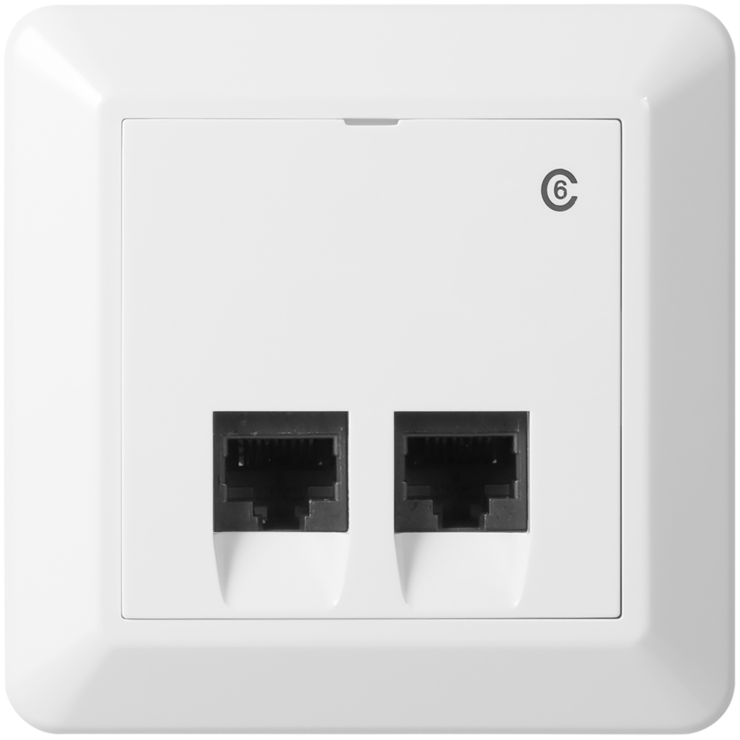 elko Modularuttag 2xrj45 rak c6 utp rv