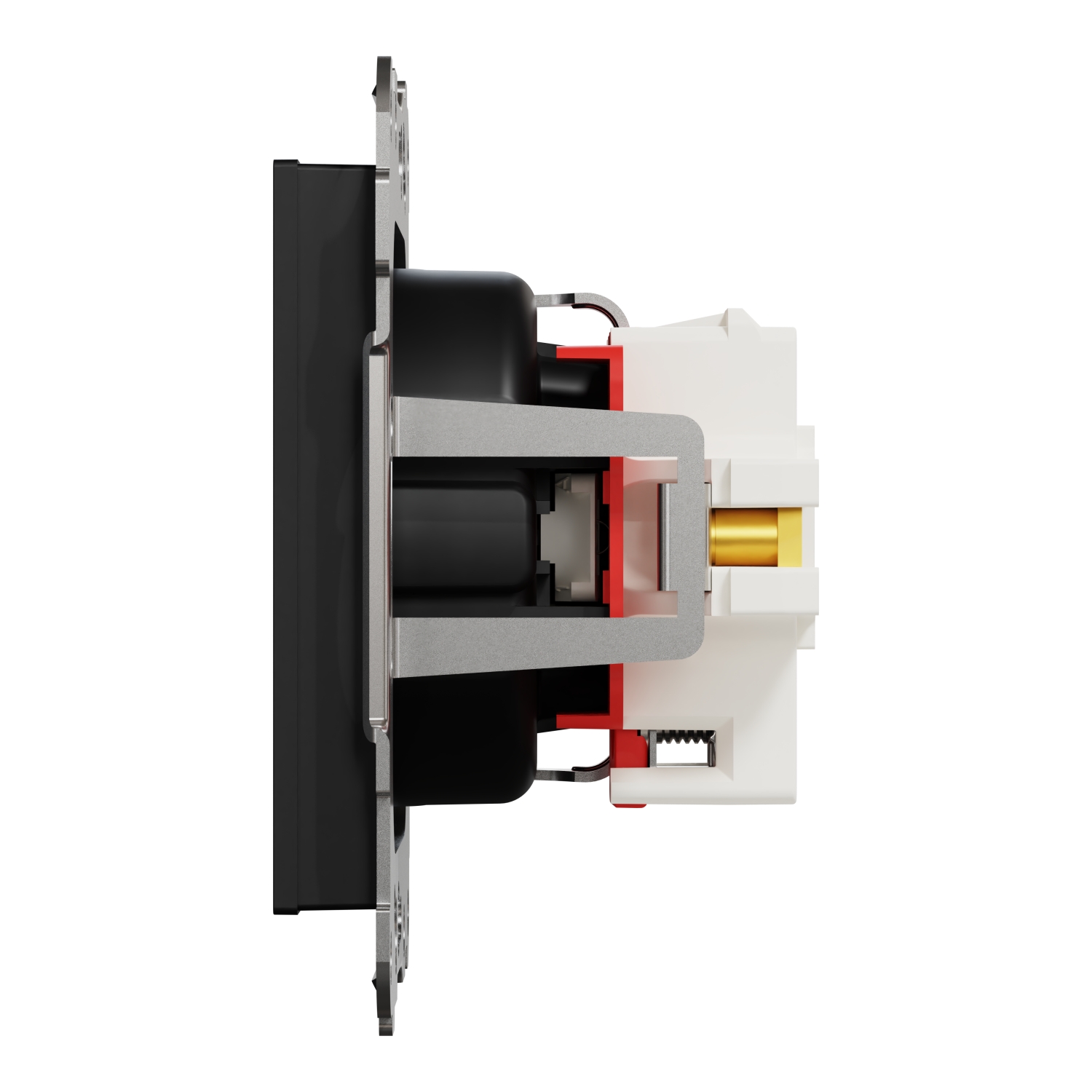 elko Socket-outlet elko rs16 rs sso schuko c-plat scr black