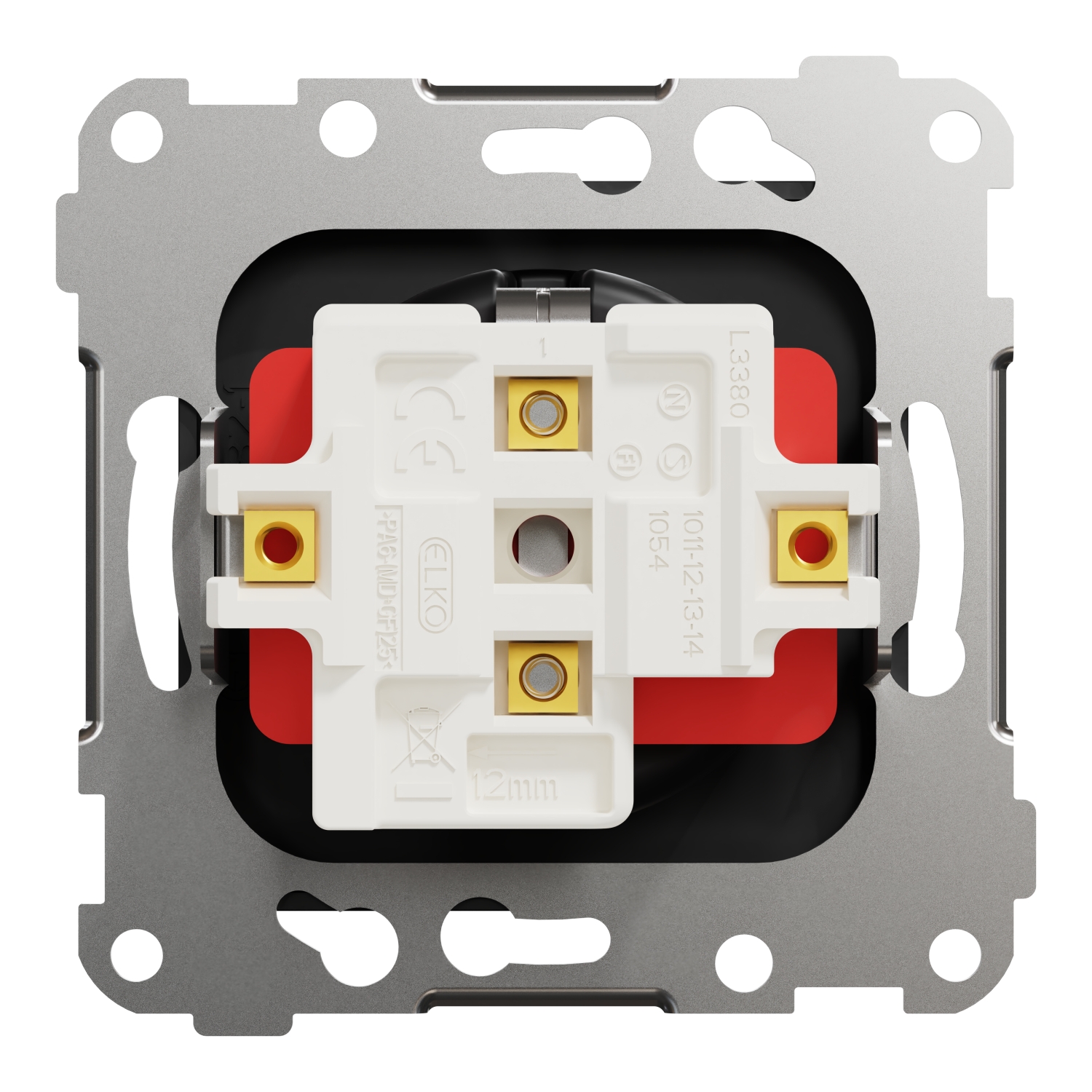 elko Socket-outlet elko rs16 rs sso schuko c-plat scr black