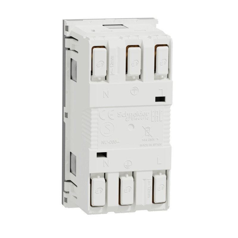 schneider electric Duct socket unica system+ 2xschuko duct so alu