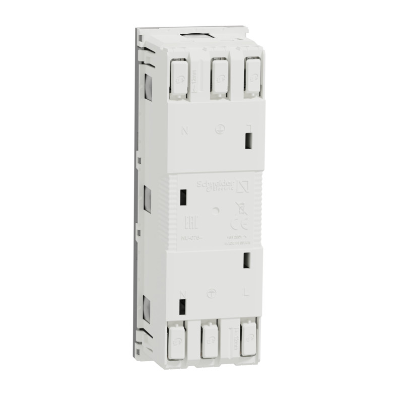 schneider electric Duct socket unica system+ 3xschuko duct so alu