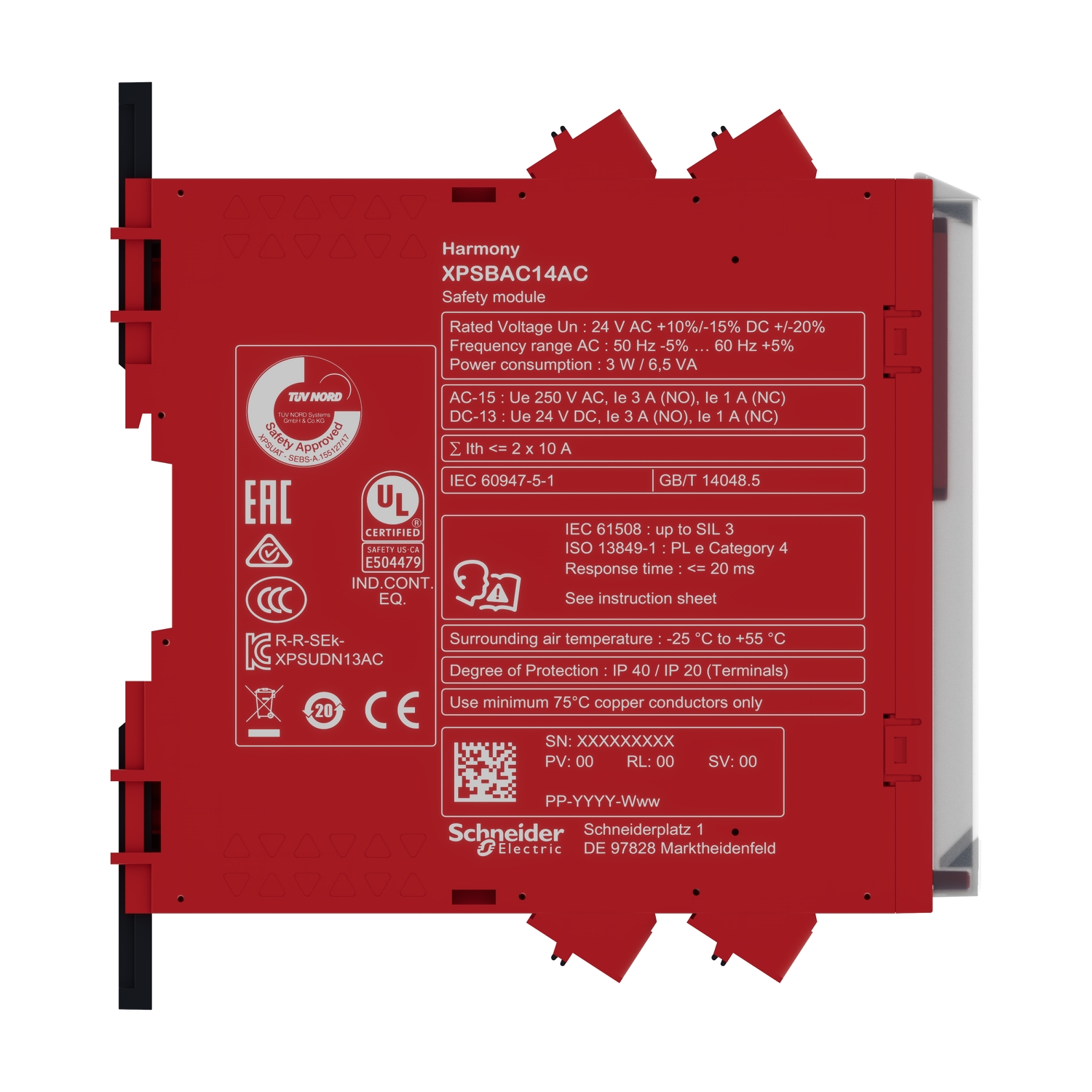 schneider electric Turvarele preventa 24v, sil3, jousi