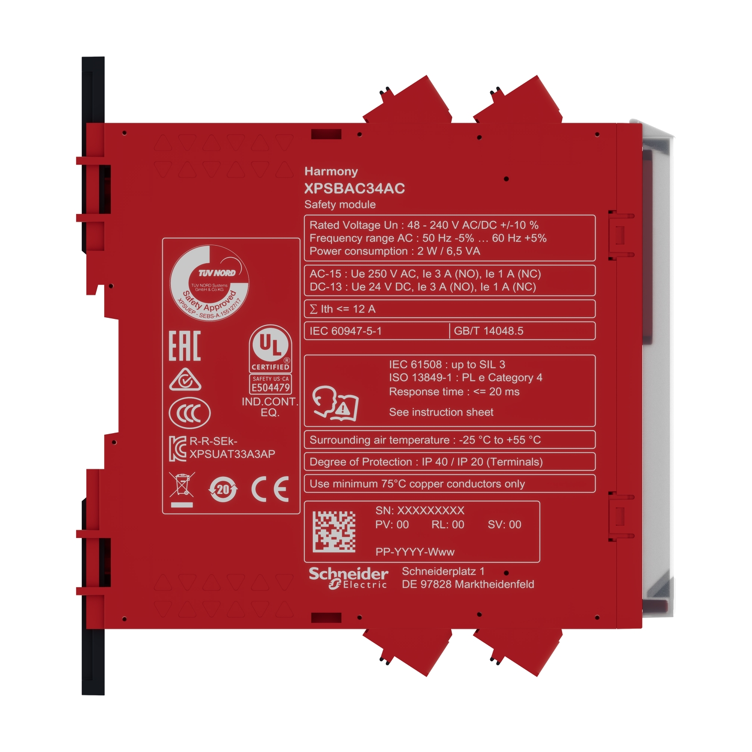 schneider electric Turvarele preventa 48-240v, sil3, jousi