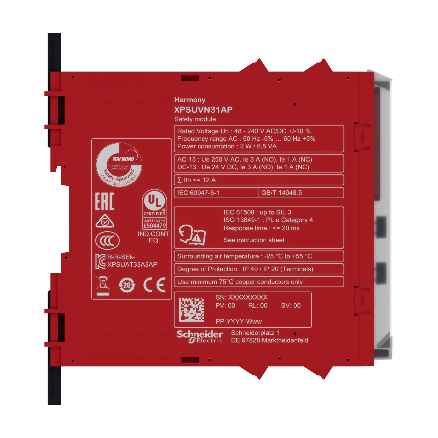 schneider electric Turvarele preventa nollanop. 48-240v, ruuvi