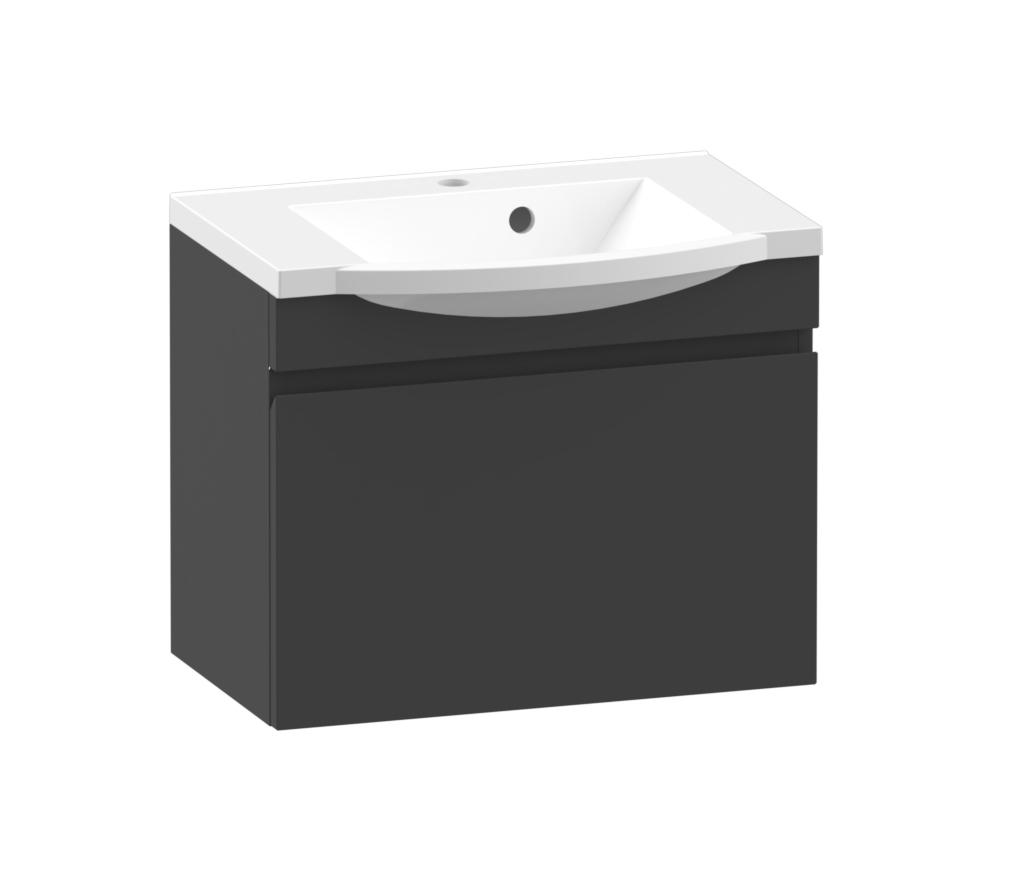 polaria Basin cabinet laval 600 grey wash basin cabinet