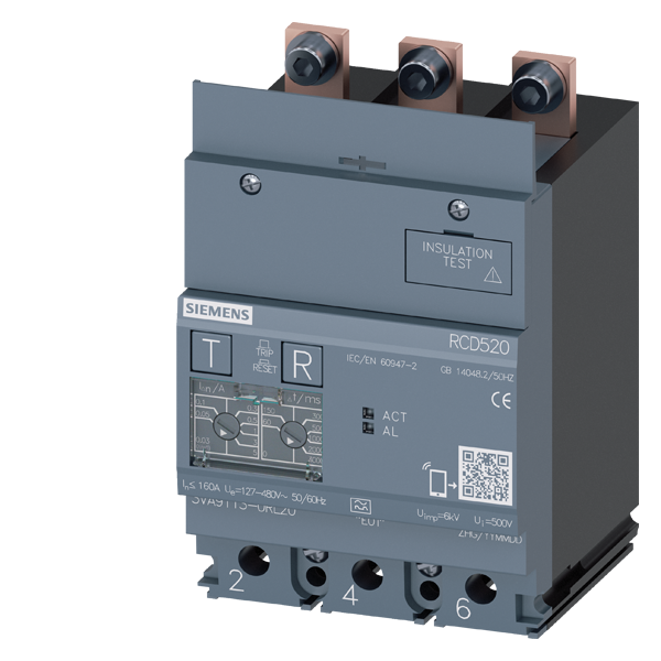 JORDFEIL RCD520,3POL F. 3VA11,JUSTERBAR