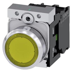 siemens Trykknapp komplett gul
