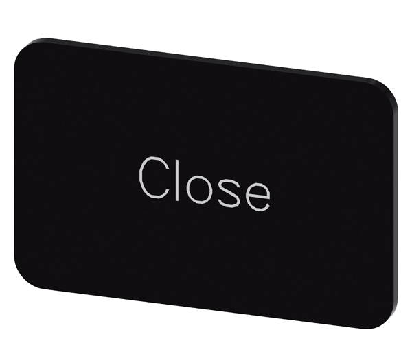 SVART ETIKETT, SKRIFT:CLOSE