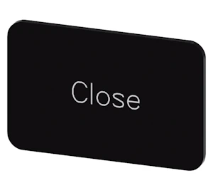 siemens Svart etikett, skrift:close