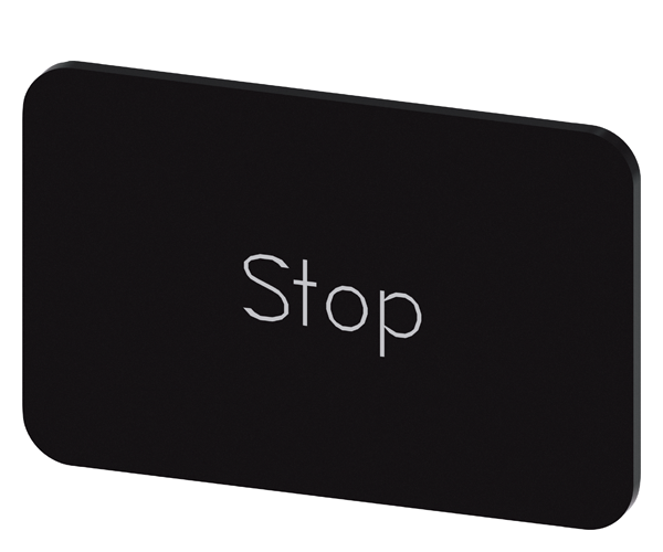 SVART ETIKETT, SKRIFT:STOP