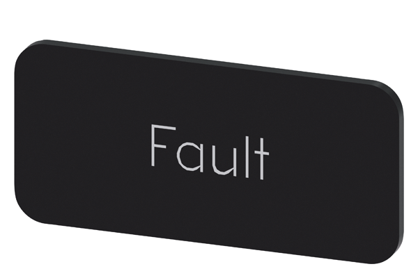 SVART ETIKETT,SKRIFT: FAULT