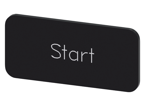 SVART ETIKETT, SKRIFT: START