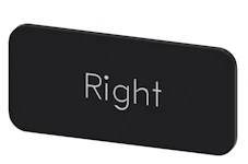 SVART ETIKETT, SKRIFT: RIGHT