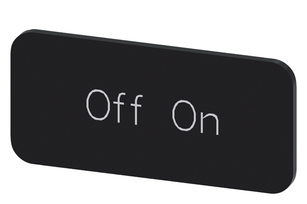 SVART ETIKETT,SKRIFT: OFF ON