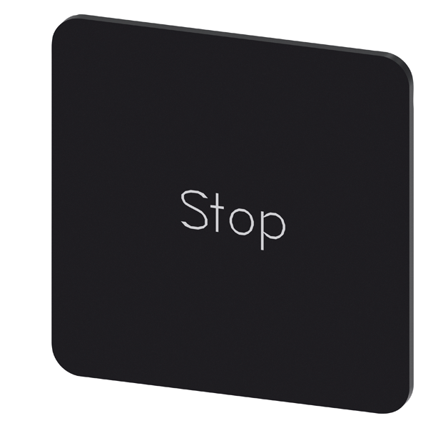 SVART ETIKETT, SKRIFT:STOP