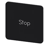 SVART ETIKETT, SKRIFT:STOP