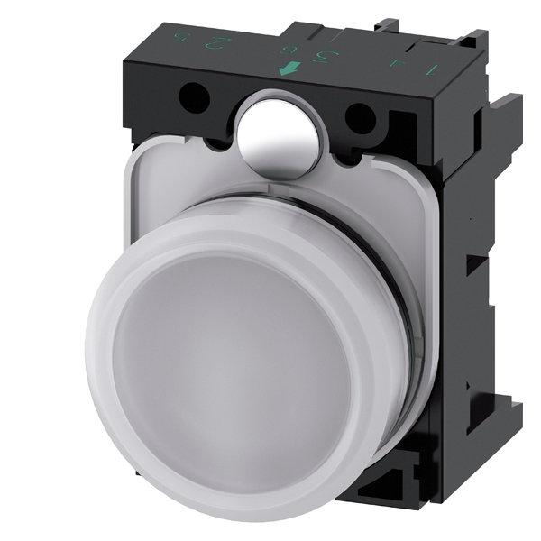SIGNALLAMPE HVIT LED 24V AC/DC