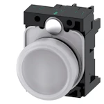 SIGNALLAMPE HVIT LED 24V AC/DC