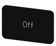 SVART ETIKETT, SKRIFT:OFF