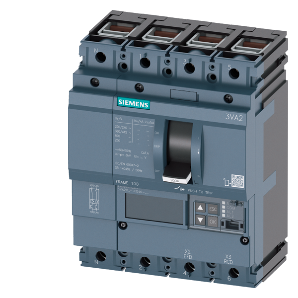 EFFEKTBRYTER 3VA20 25A 4P 55KA ETU550 R