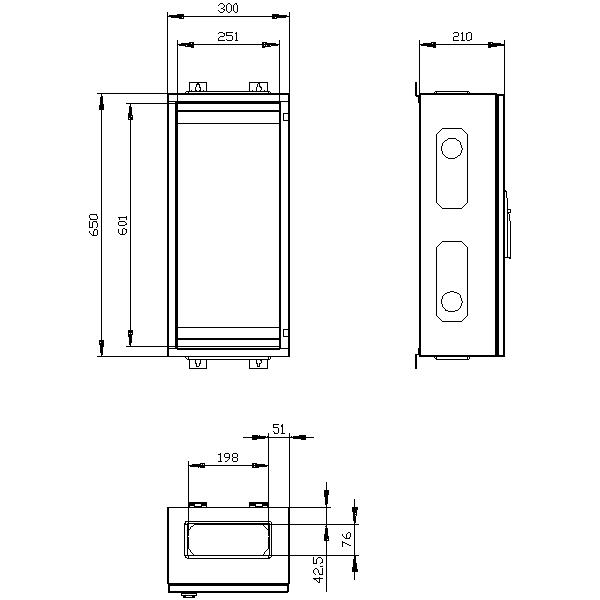 VEGGSKAP A400,IP43,SC2,H650,B300,D210