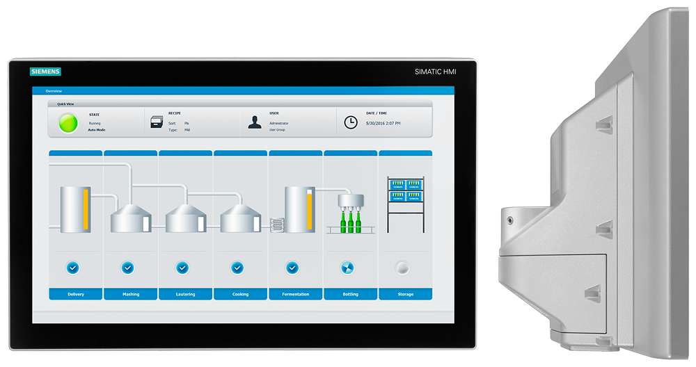 Monitor, Svingarm m/kn, 12", 24VDC