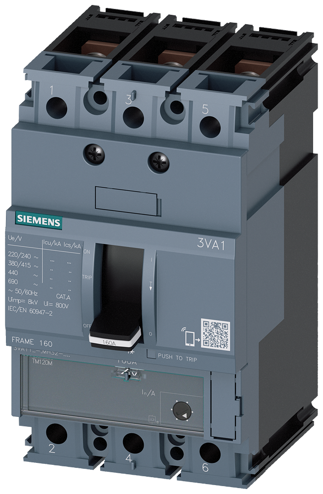 EFFEKTBRYTER 3VA11 3P 20A TM120M 55kA K