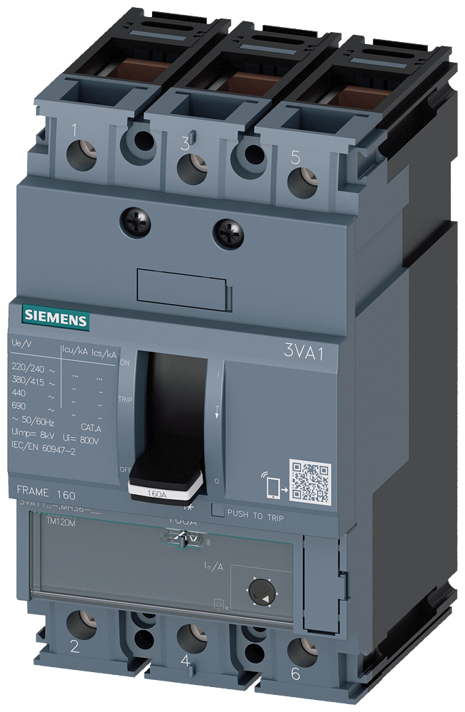 EFFEKTBRYTER 3VA11 3P 20A TM120M 55kA B
