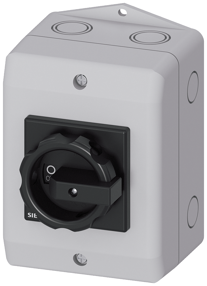SIKKERHETSBRYTER  3-P 16A IP65,SORT