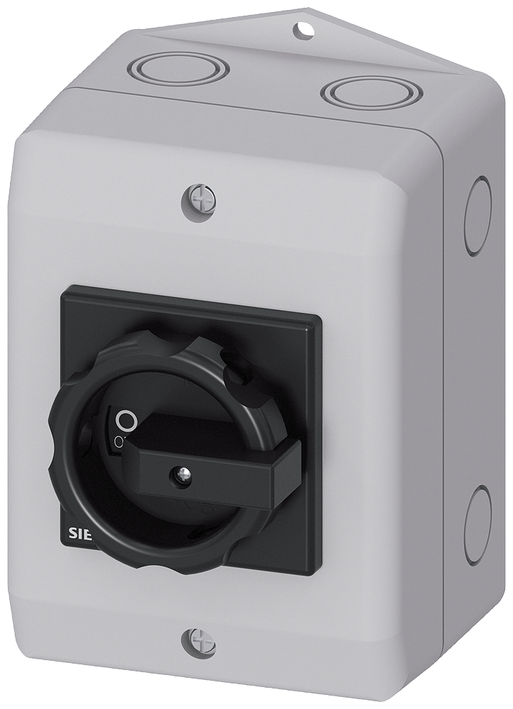 SIKKERHETSBRYTER  3-P 25A IP65,SORT