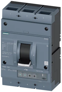 siemens Effektbryter 3va25 630a 3p 55ka etu320 b