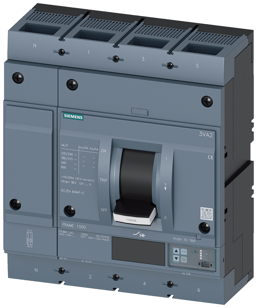 EFFEKTBRYTER 3VA25 630A 3P 55KA ETU320 B