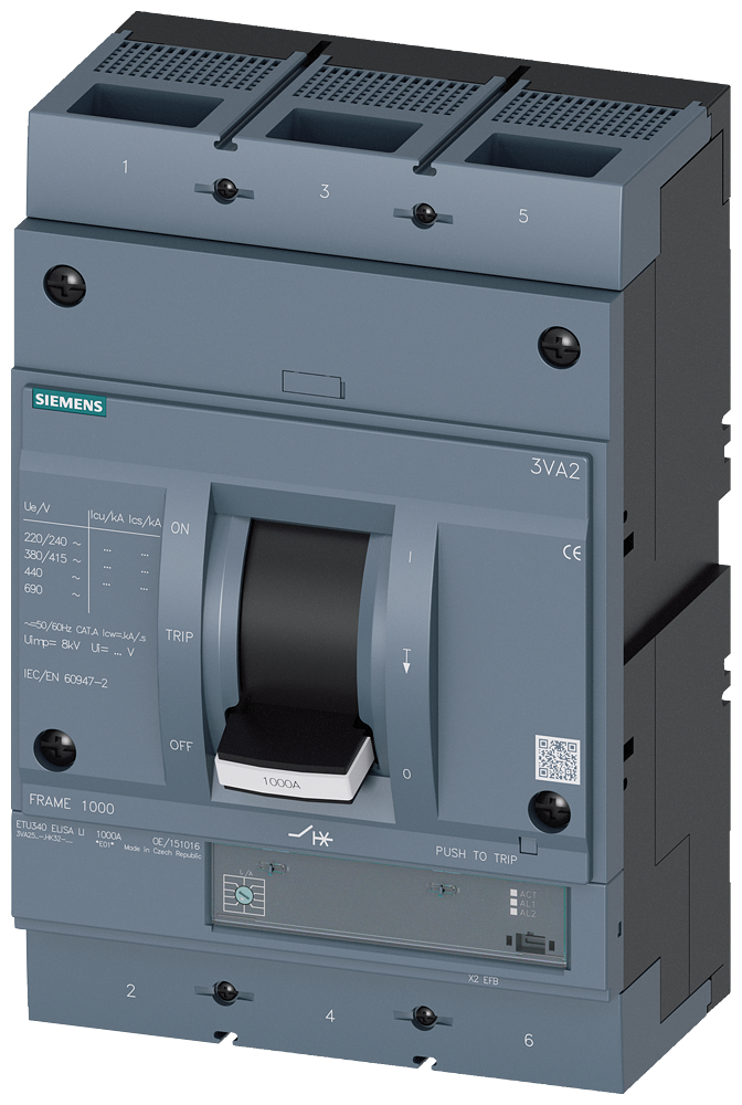 EFFEKTBRYTER 3VA25 630A 3P 55KA ETU320 B