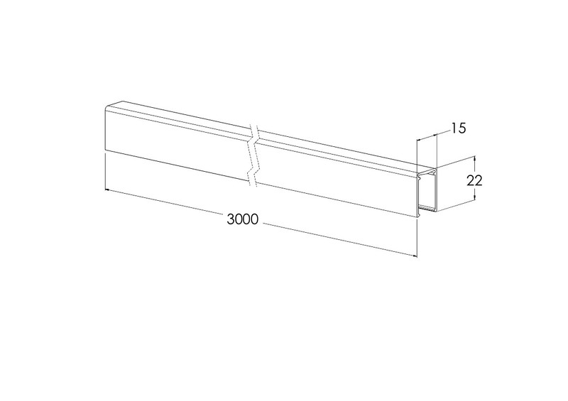 meka Ventilationsgaller instal ps l=3000 m pw