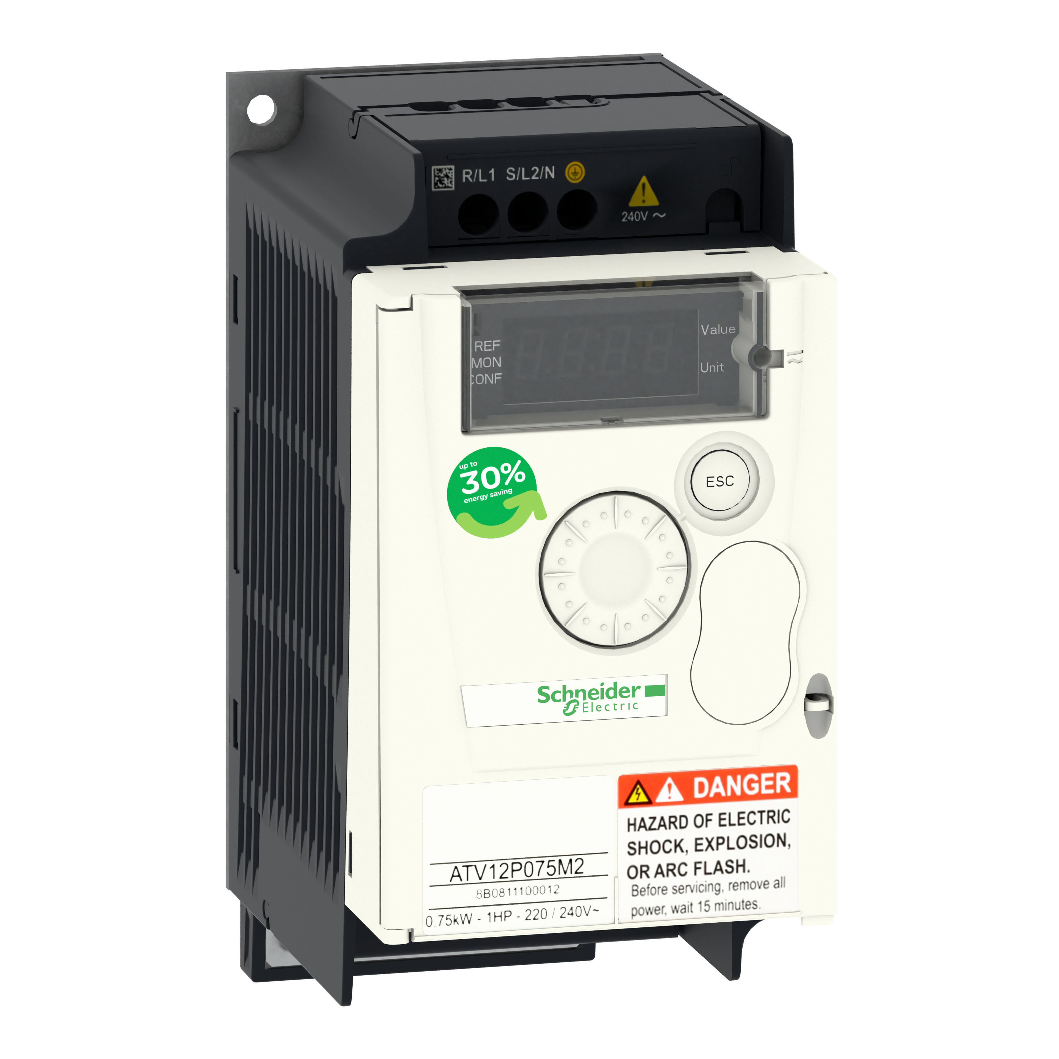 ATV12 0,75KW U/KJØLEFLENS 1FAS
