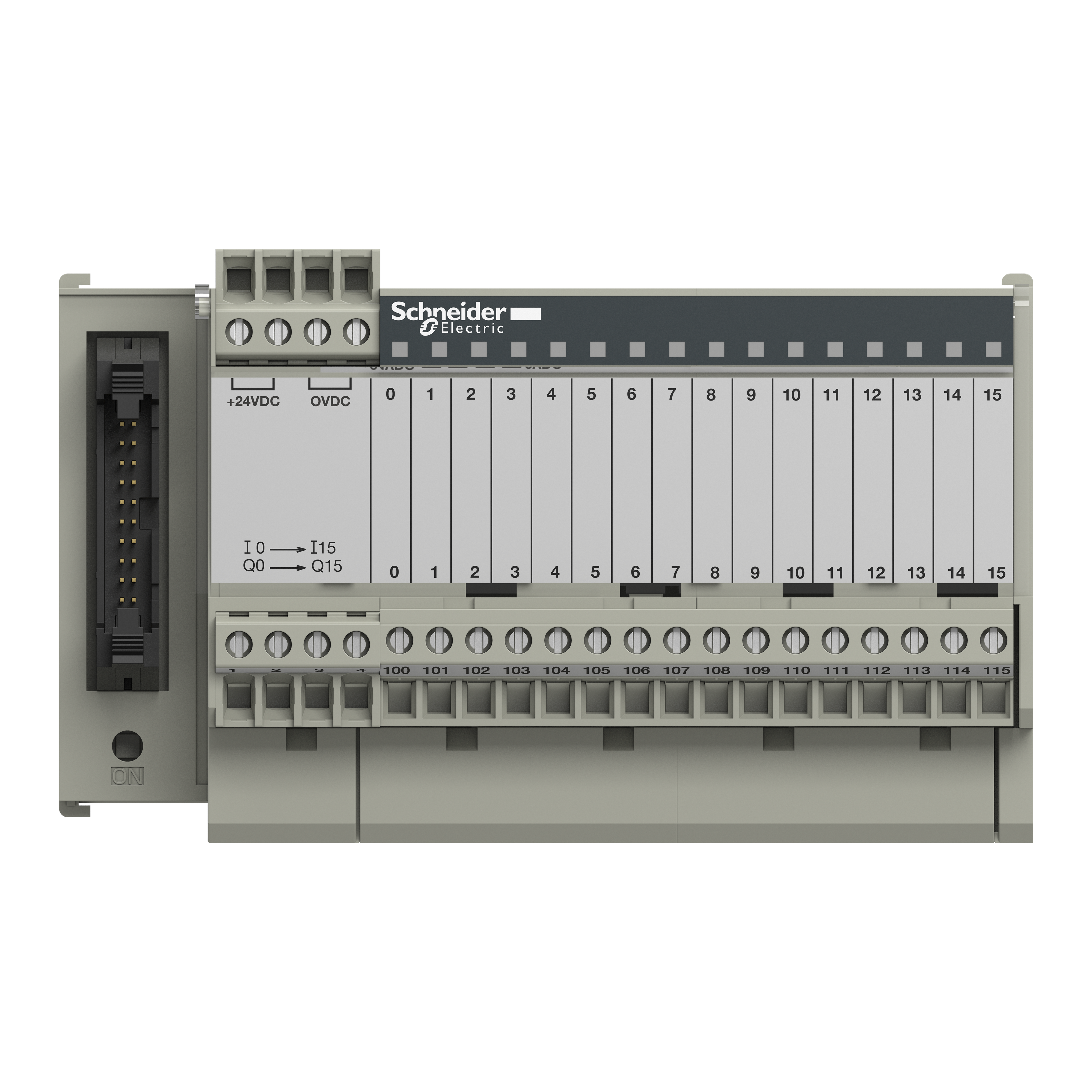 schneider electric 16 o rele, 4 pr.gr, 1 n/o abe7r16s111