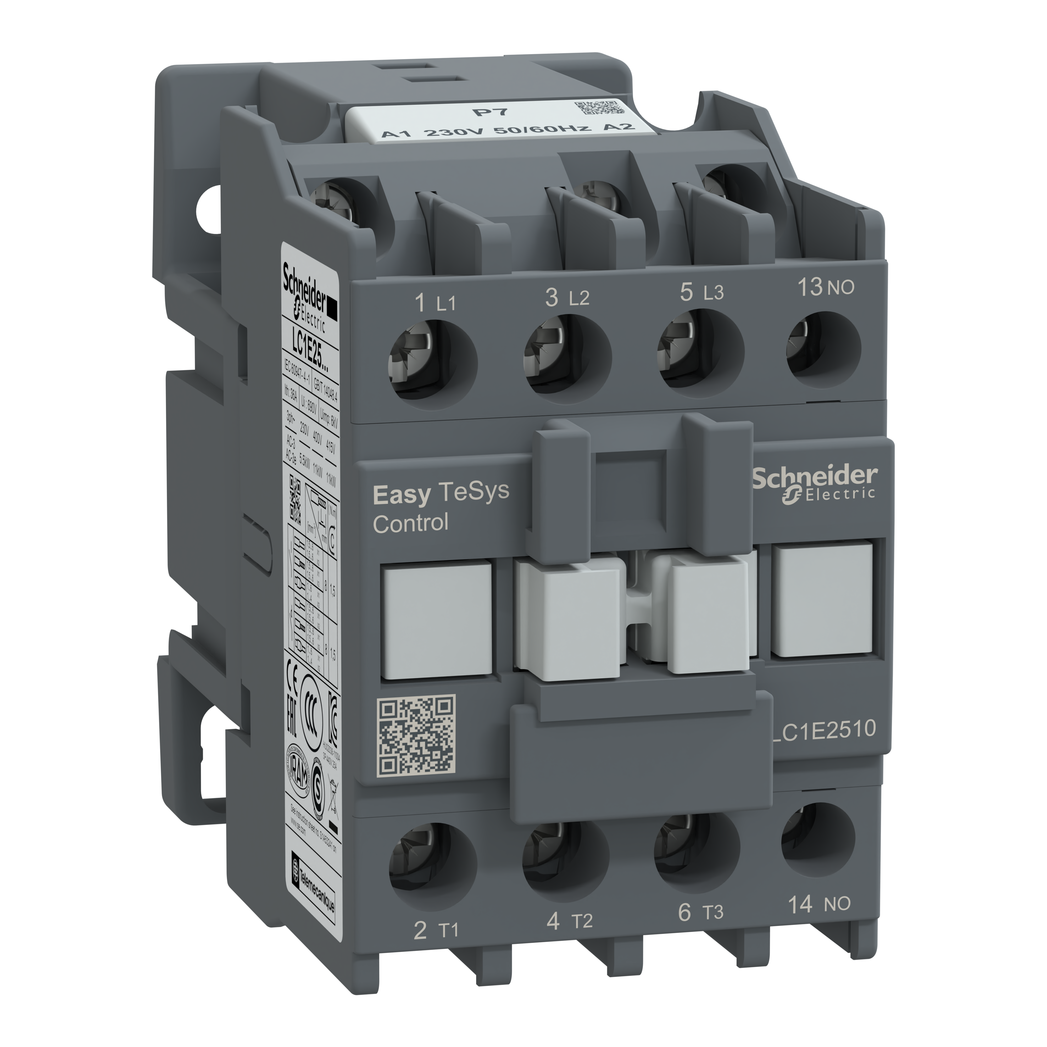 schneider electric Contactor easypact lc1e,3p(3no),440v,25a,230v ac