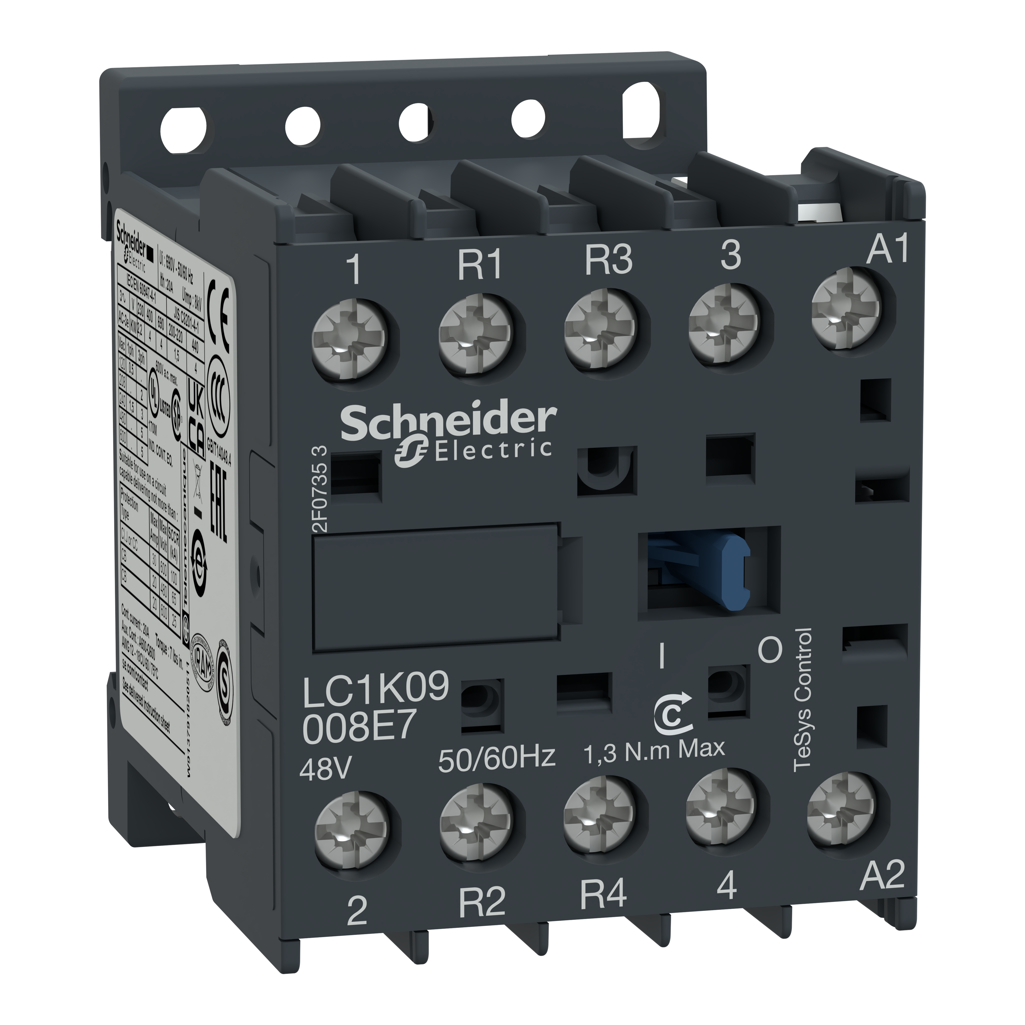 schneider electric Contactor lc1d50am7 9a 2nc+2no 42vac