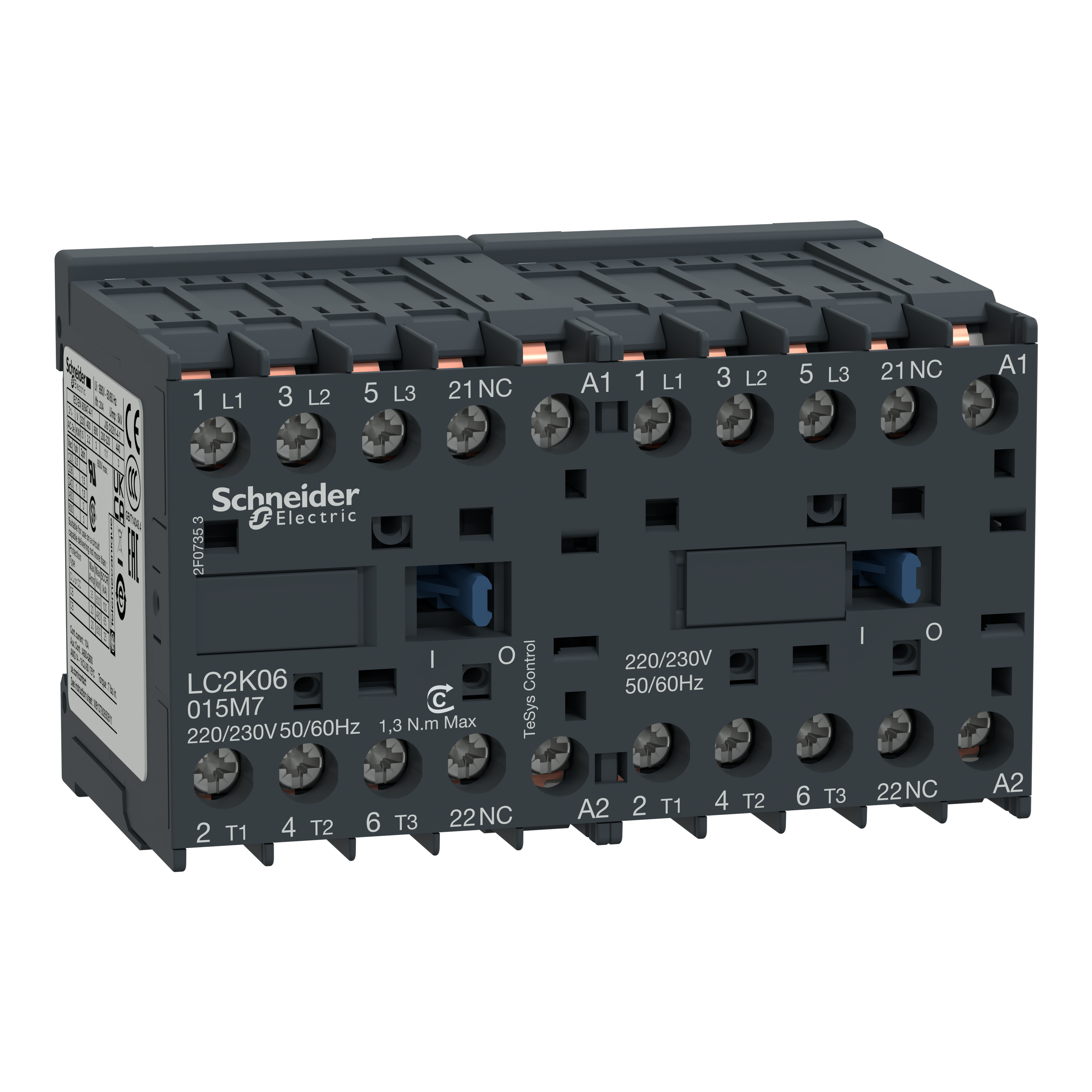 REVERSING CONTACTOR LC2K09015E7 9A 48VAC 2NO