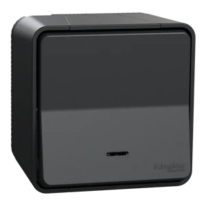 schneider electric Bryter 6/1 led grå