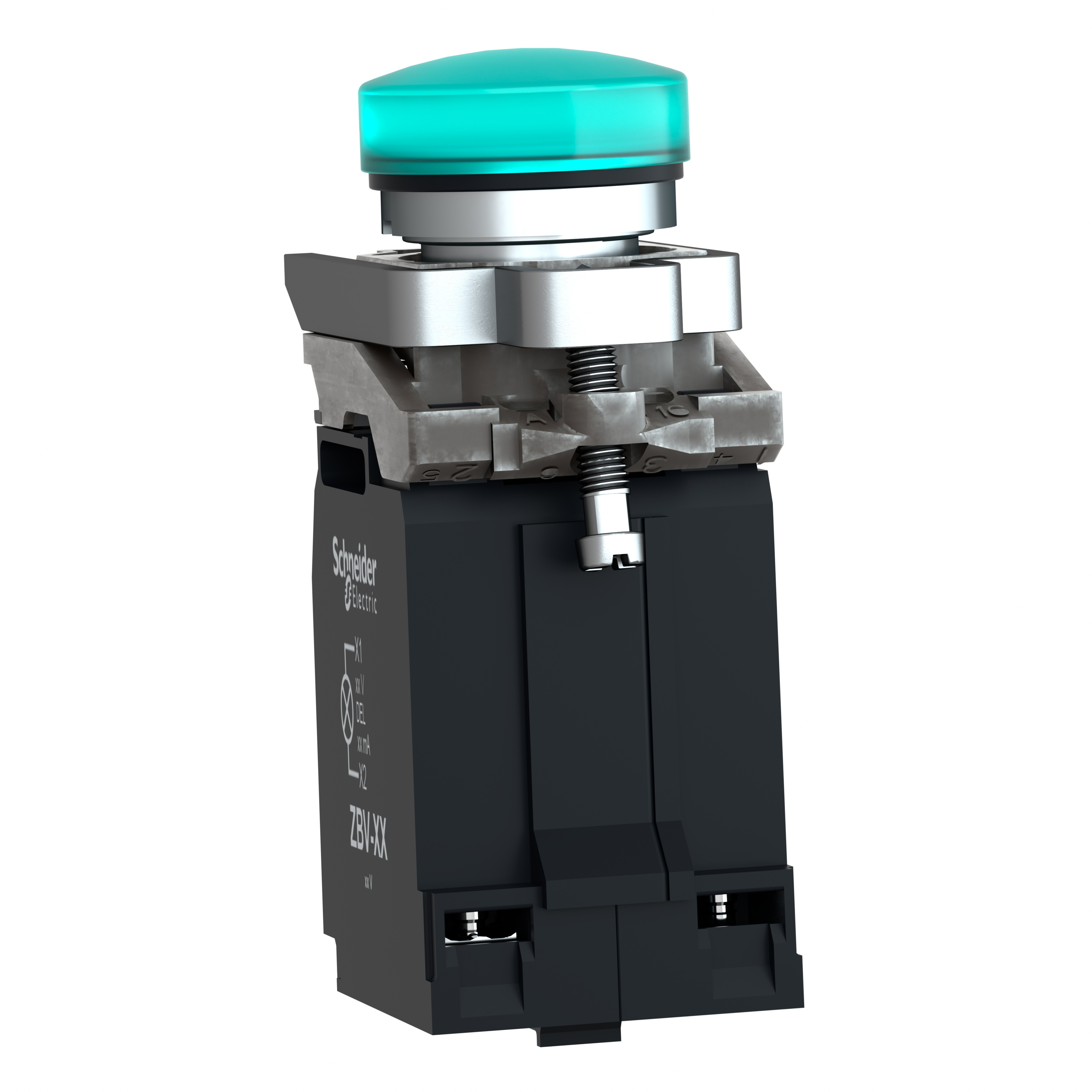 schneider electric 120vac merkkiv. muun xb4bv33