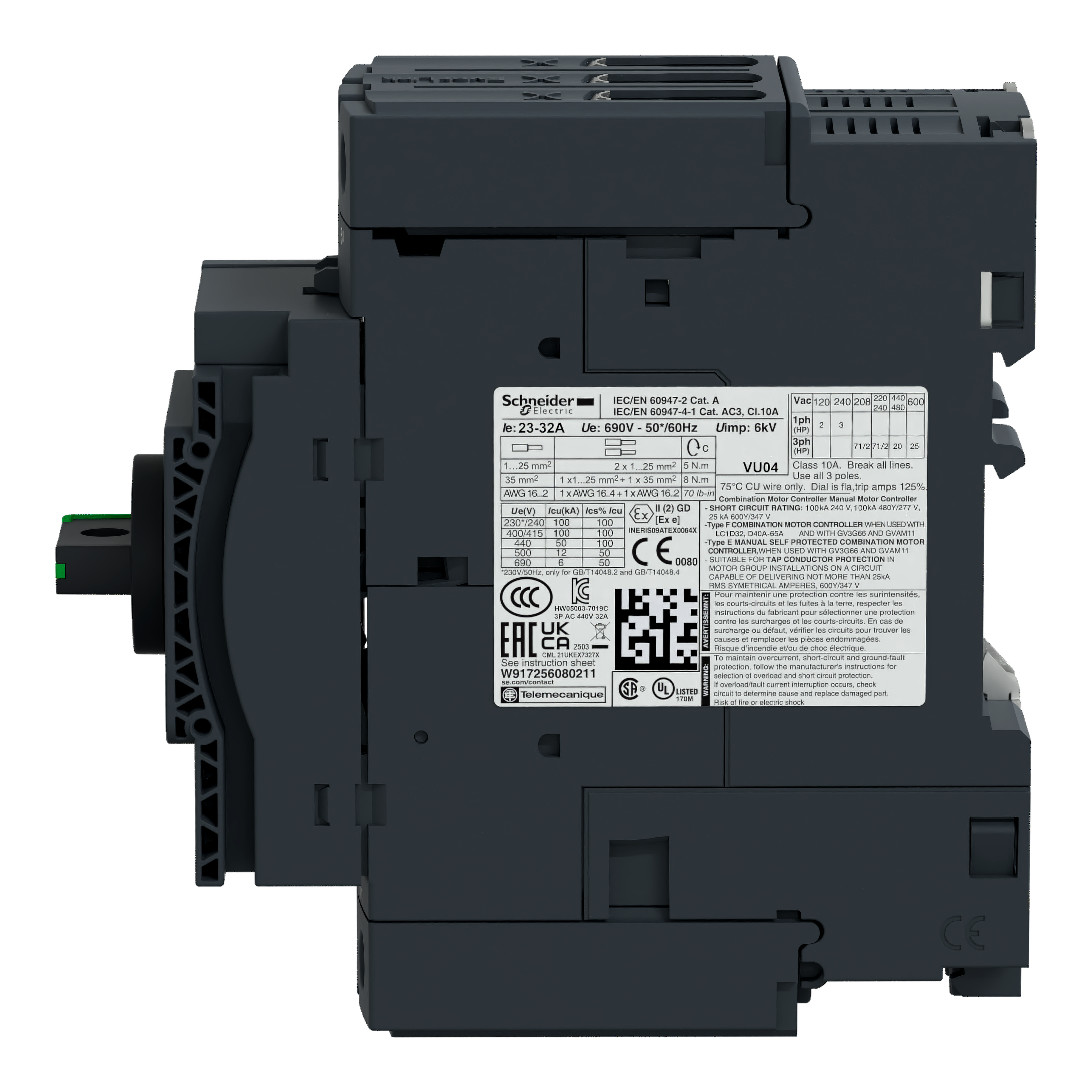 schneider electric Motorvernbryter 23-32a gv3p32