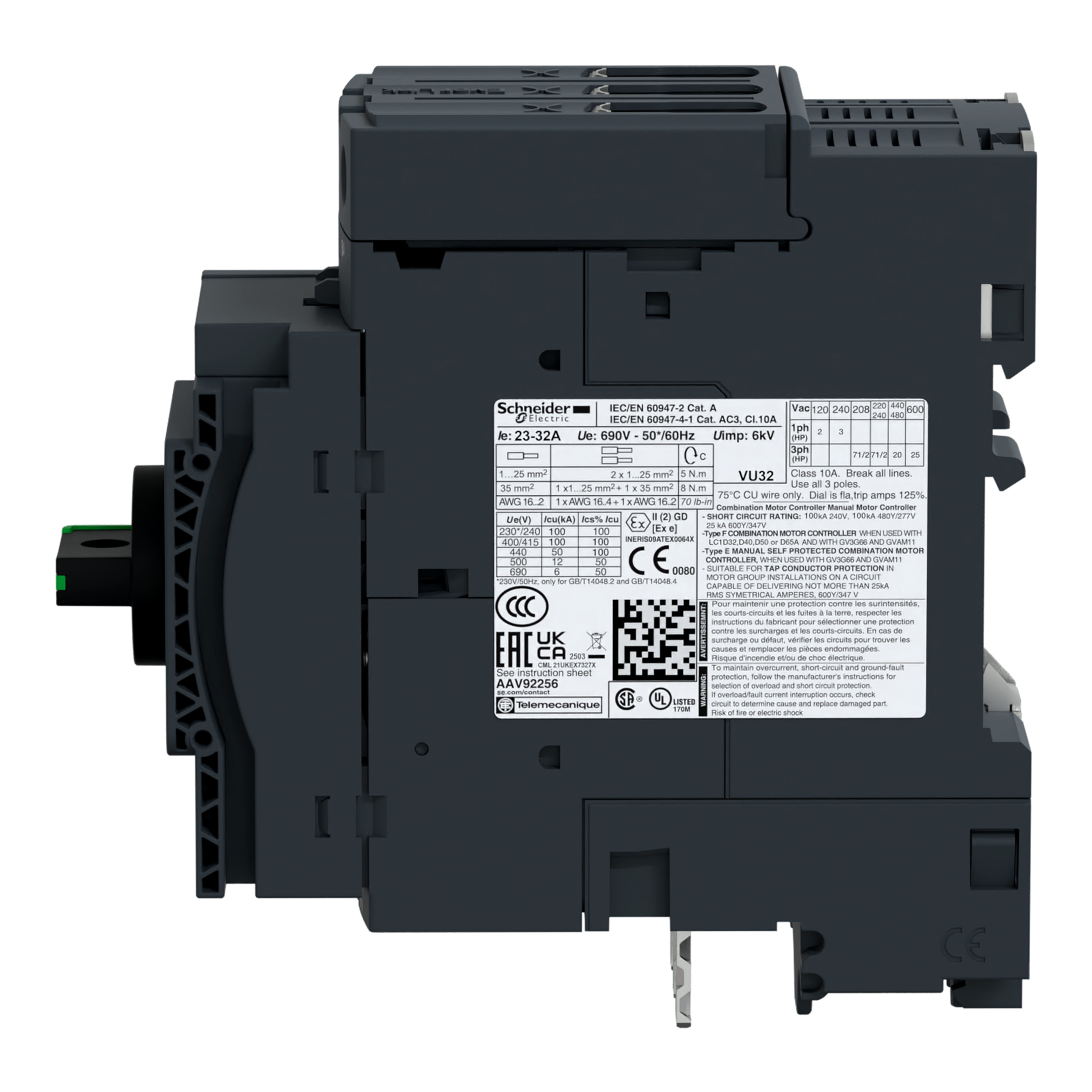 schneider electric Motor circuit breaker gv3p651 48-65a