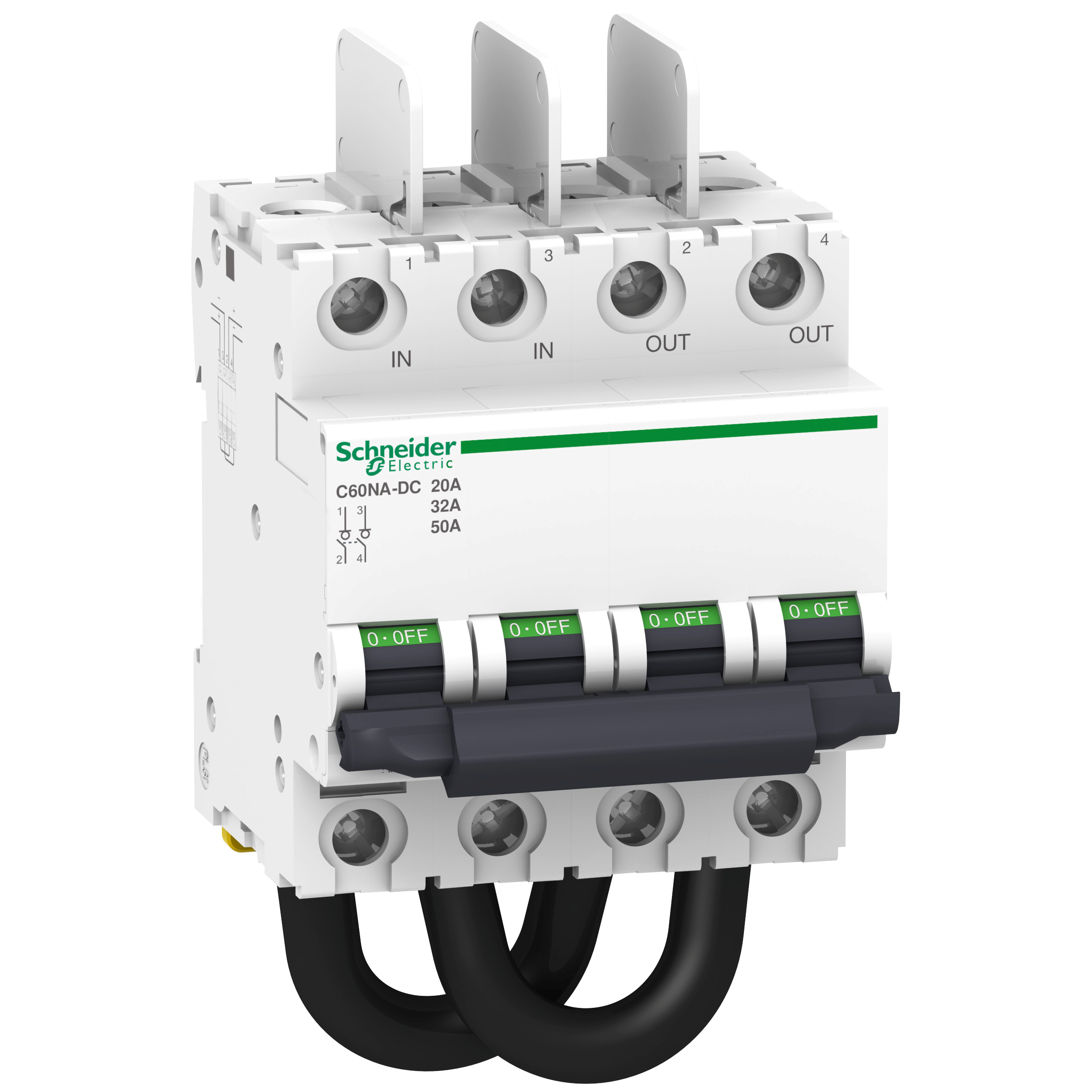 Acti9 C60 NA-DC 2P 20A 1000VDC
