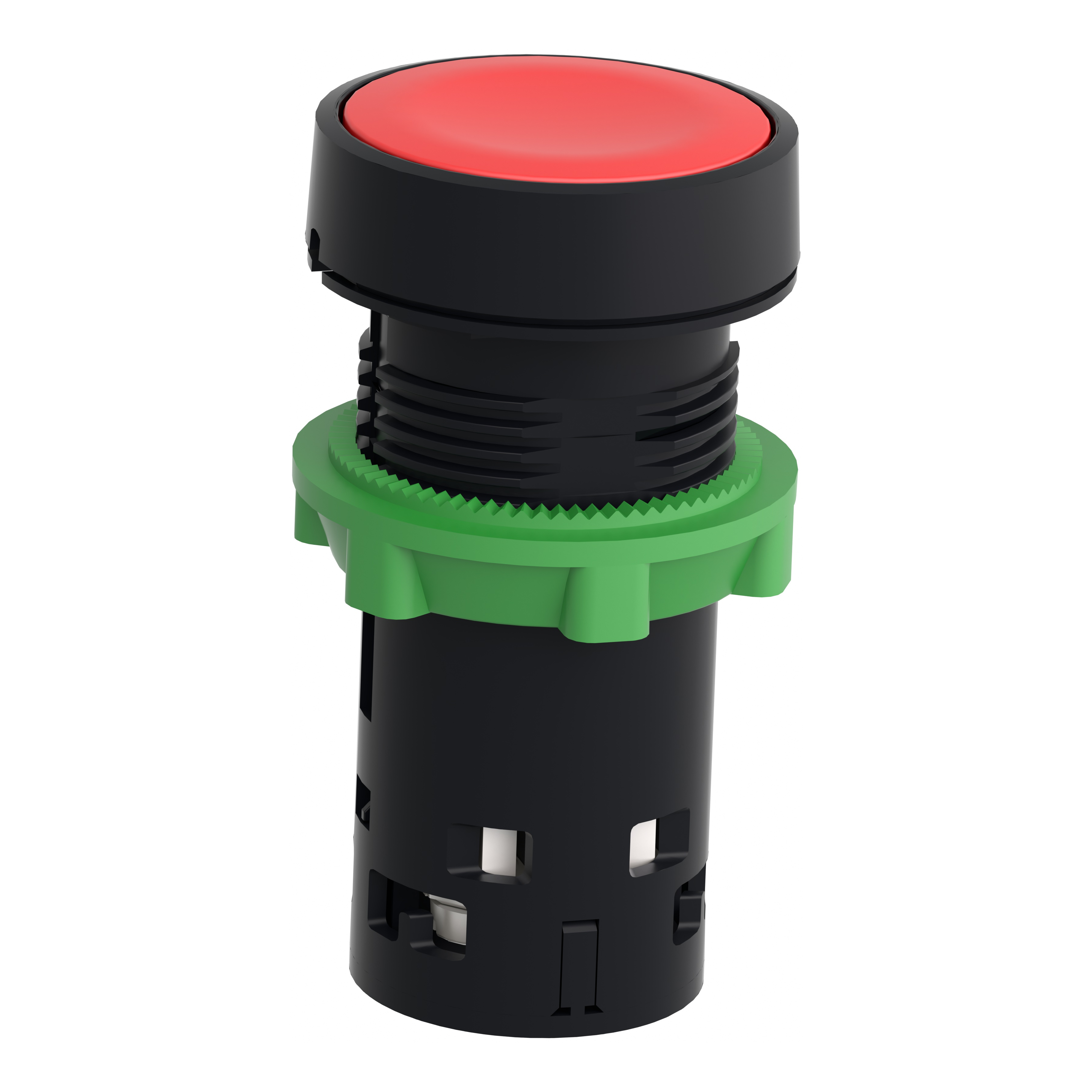 schneider electric Tryckkn röd 1nc