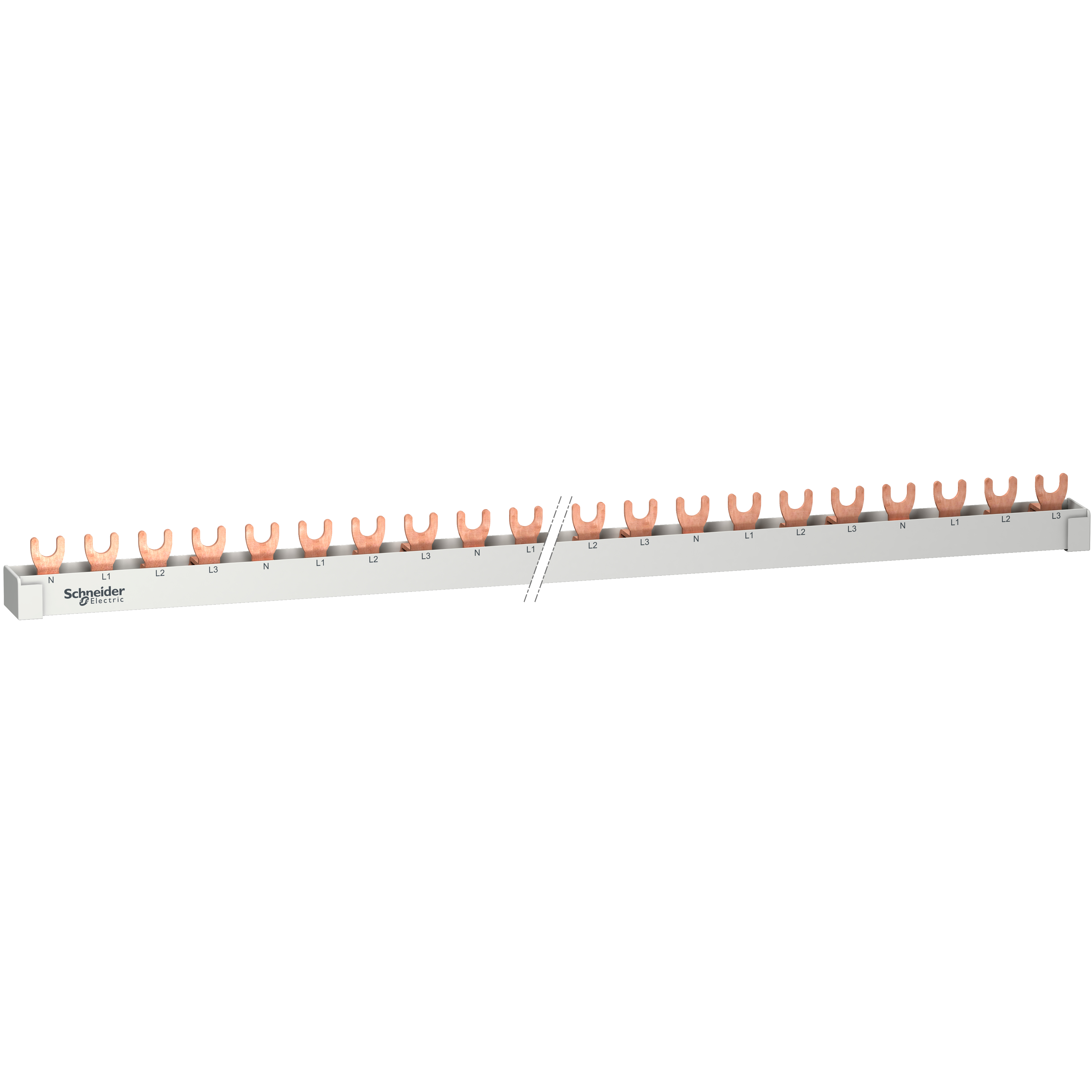 Samleskinne Gaffel 4P Nl1L2L3 57M