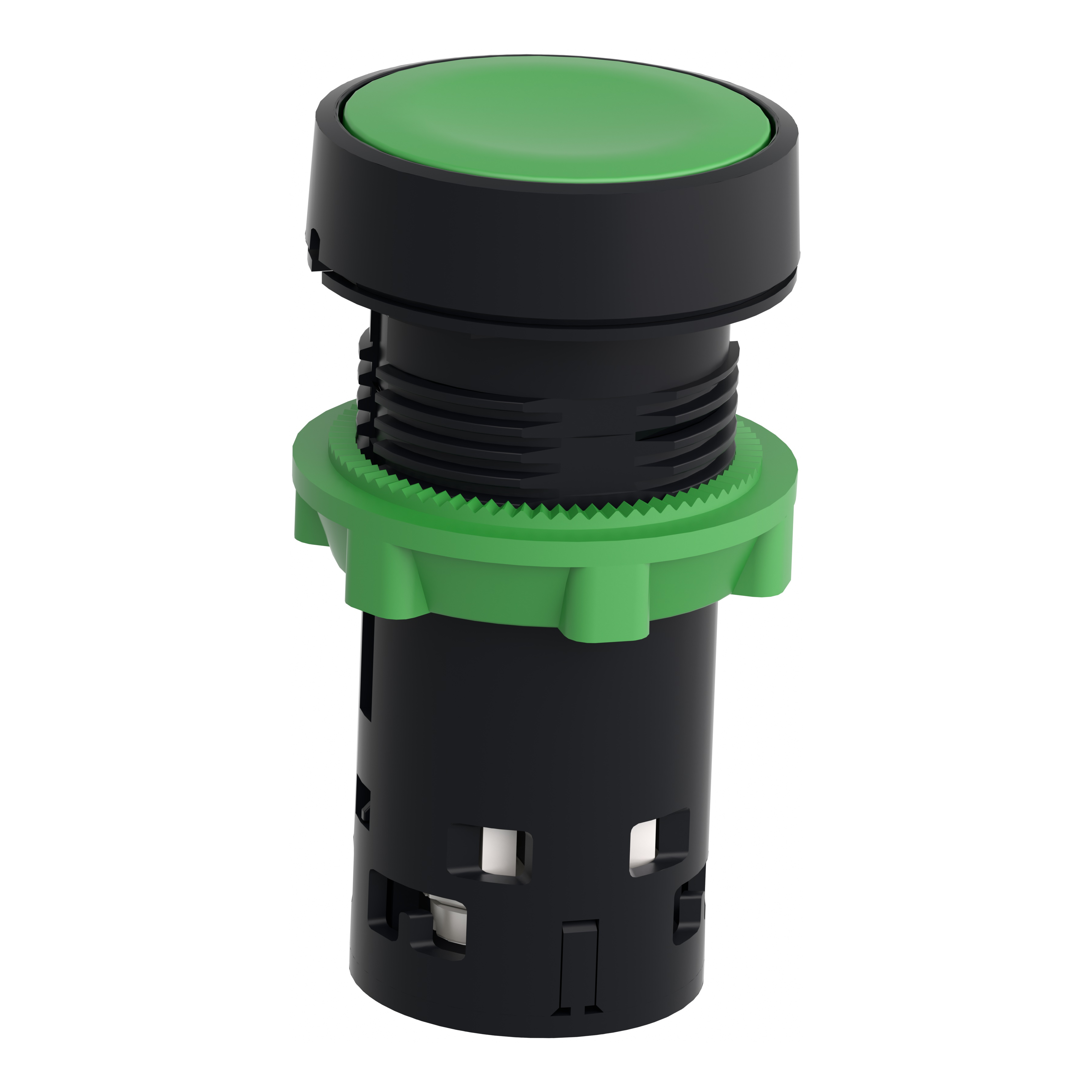 schneider electric Tryckkn grön 1no