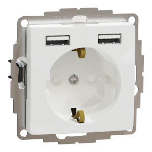 schneider electric Sedna design pistikupesa maandusega vk +2xusb valge