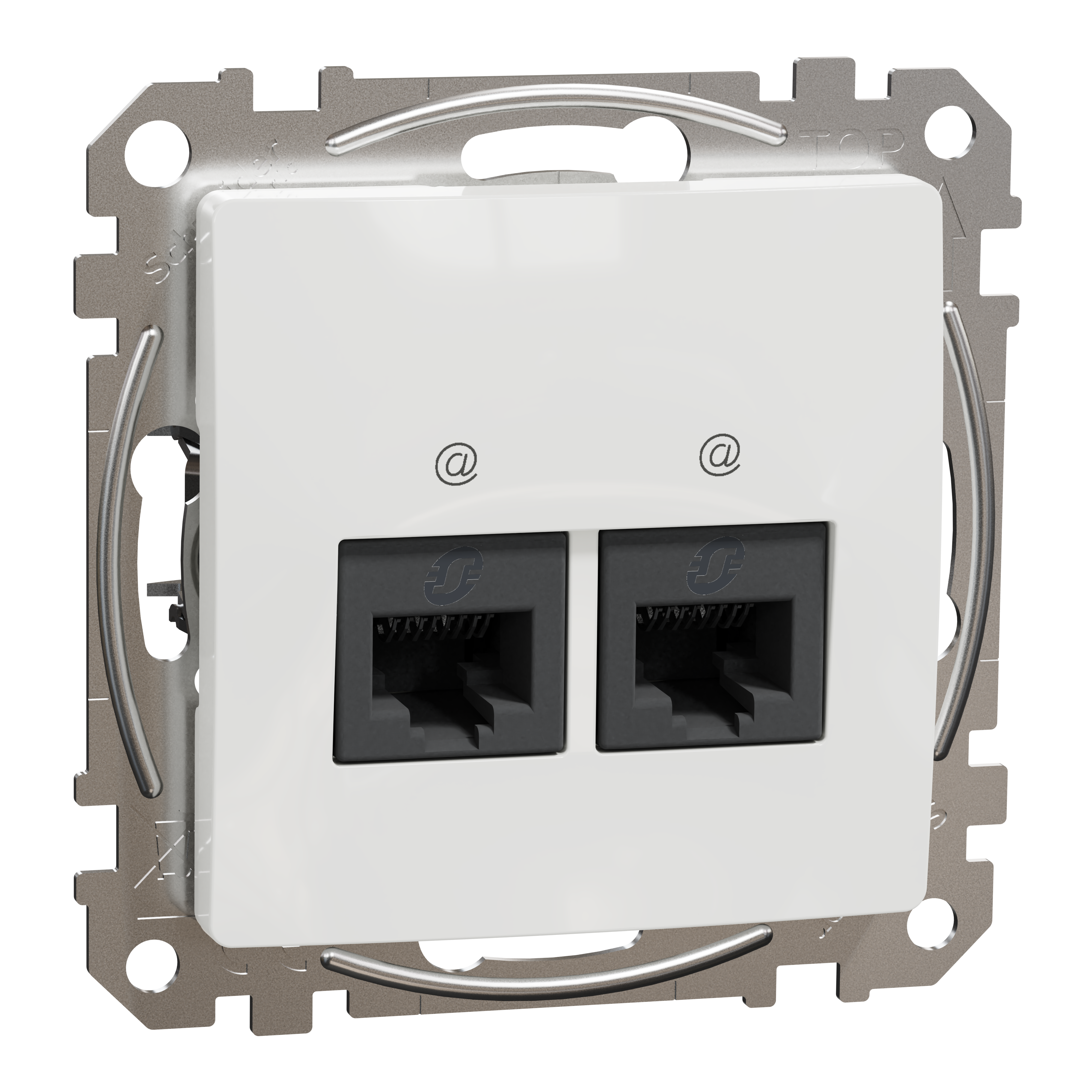 schneider electric Kompiuterinis lizdas 2xrj45 kat6 utp baltas